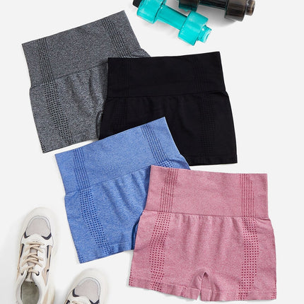 Spot Yoga Shorts Women's Summer Outer Wear Naked Hip Lifting Sports Shorts Tight Stretch Sports Fitness Triple Pants
