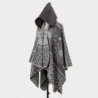 Cape with hood - gray