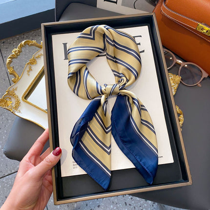 70cm Imitation Silk Square Scarf Fashion All-match Silk Scarf Professional Scarf Korean Style Neck Protection Scarf Decorative Small Square Scarf