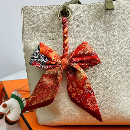 High-grade Handbag Handle Ribbon Bag Handle Handle Accessories Silk Scarf Handbag Tie Bag with Decorative Ribbon Pendant