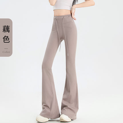 Flared pants yoga pants women's micro-sports high waist micro-pants slim 24 years new long outer wear fitness pants