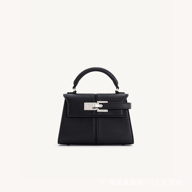 [Cross-border] jwpei ladder bag portable high-end fashion Kelly bag simple shoulder messenger bag leather women's bag