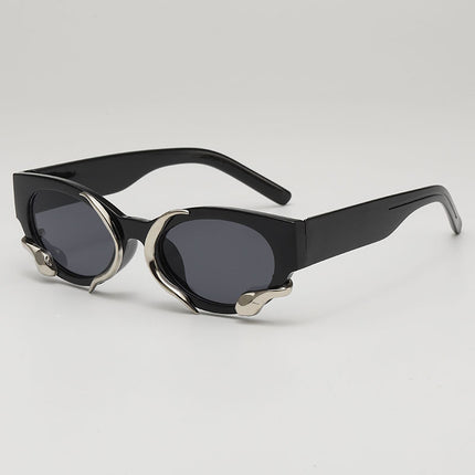2025 New Vintage Snake Cat's Eye Sunglasses Women's Summer Sunglasses European and American Large Hot Girl Sunglasses
