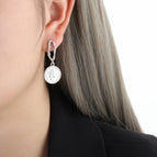 F949-steel color earrings
