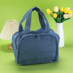 Premium four-compartment makeup bag - denim blue / 31*19*21