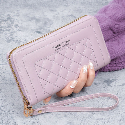 2025 New Women's Wallet Long All-match Zipper Clutch Embroidered Fashion Large Capacity Soft Wallet Mobile Phone Bag