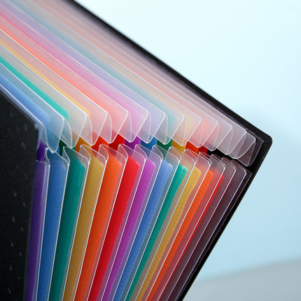 a4 Desktop Oblique Vertical Organ Bag Office Storage Rainbow Organ Folder Student Roll Storage Bag