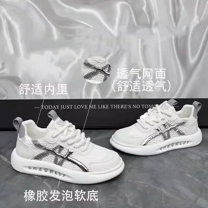 Men's Shoes 2025 Summer Breathable Mesh Casual Shoes That Don'T Tire Your Feet, Sports Shoes with Thick Soles, Platform Shoes That Are Comfortable and Height-Increasing