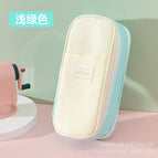 Canvas retractable pencil case [light green]
