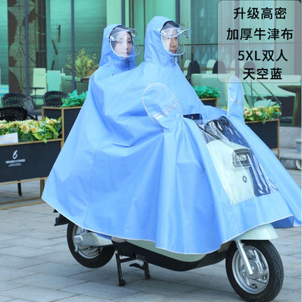 Extra Large and Thickened Electric Vehicle Raincoat Poncho for Adults, with a Visible Window, Storm-Proof, Wholesale Protection