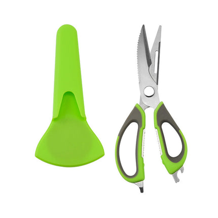 Multifunctional Refrigerator Scissors Magnetic Suction Detachable Household Powerful Chicken Bone Scissors Food Barbecue Scissors Stainless Steel Kitchen Scissors