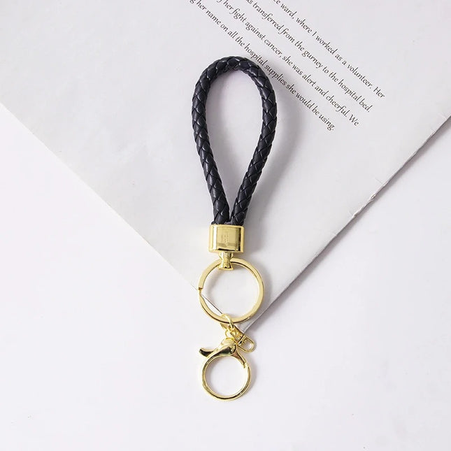 Wholesale Braided Leather Rope Keychain Car Keychain Key Ring Pendant Doll Accessories Event Small Gifts Wholesale