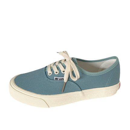 608 classic canvas shoes women's Korean-style ulzzang versatile preppy style flat retro Hong Kong style ins board shoes for students