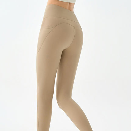 Women's Yoga Pants, Sports Leggings, High-Waisted, Tummy Control, Stretchy Running Fitness Pants, Badminton, Cycling, Autumn and Winter