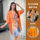Orange wedding dress princess [nightgown + shorts] / M【 40-50kg 】