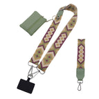 Purple green diamond + light green coin purse + mobile phone gasket + hand strap