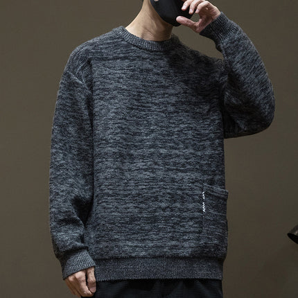 Winter Casual Sweater Men's Thickened 2024 New Tooling plus size Plus Fat Enlarge Inner Sweater Tide