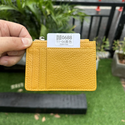 Double-sided Driver's License Multi-card Slot Genuine Leather Zipper Card Bag Top Layer Cowhide Men's Thickened Light Luxury Women's Small Coin Purse Case