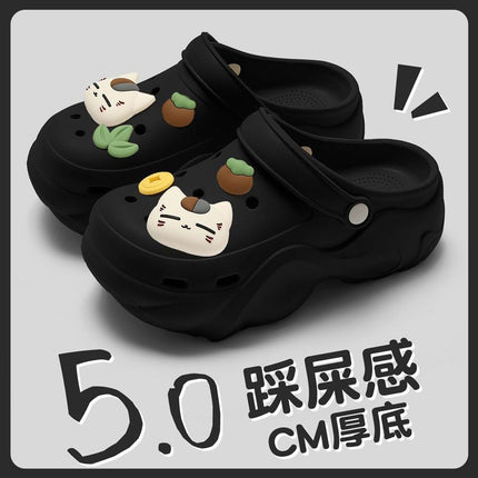 Heightening Thick-Soled Clogs for Women in Summer, Breathable and Slippery, Non-Slip Eva Beach Toe-Toe Slippers for Women Wholesale