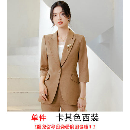 High-end business wear suit suit temperament manager interview business formal wear coat goddess fan professional half sleeve suit