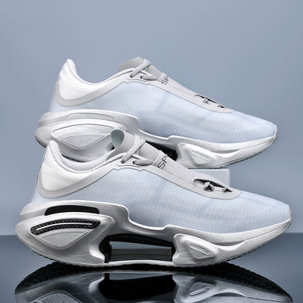 Cross-border explosions middle school students running shoes 2025 new ultra-light shock absorption professional running shoes men's breathable shoes non-slip