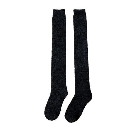 Women's Coral Fleece Over-The-Knee Socks, Autumn and Winter Floor Socks, Towel Socks, High Tube Maternity Socks, Essential for Keeping Warm in Winter