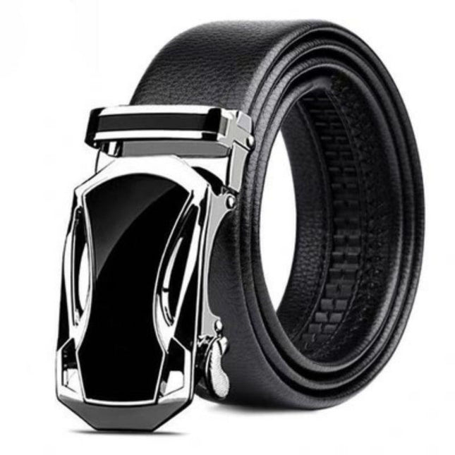 New Men's belt casual Korean style alloy automatic buckle pants belt green middle-aged belt business versatile