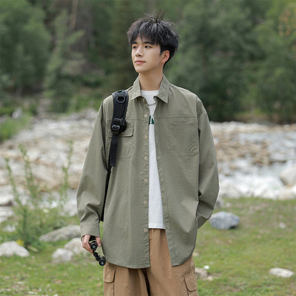 Autumn 2024 New Shirt Xinjiang Outdoor Series All-match Work Jacket Travel Camping Casual Men's Wear
