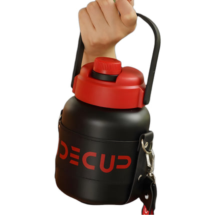 in stock 316 Stainless Steel Large Capacity Thermos Pot Portable Lacquer Straw Water Cup Student Outdoor Sports Kettle