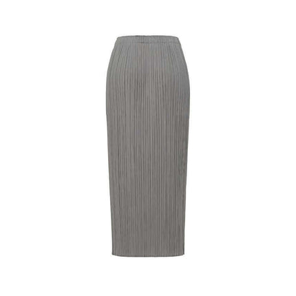 Miyake Counter Long Summer New Pleated Women's Versatile Straight Pencil Skirt