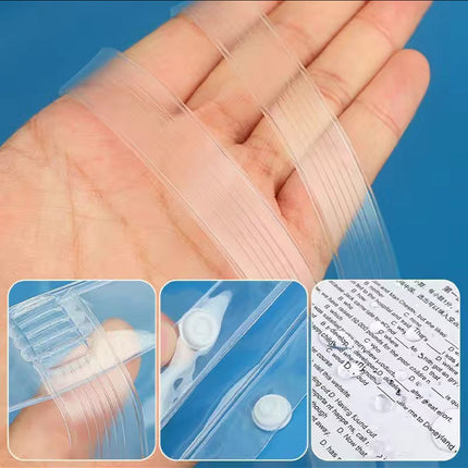 Transparent Document Bag Special Bag for Examination Primary School Student Subject Classification Bag Double-Layer tutorial bag Handbag Carrying Book Bag
