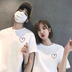 Line heart White / S