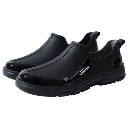 Korean Fashion Spring & Fall Rubber Shoes for Couples, Men and Women, Outdoor Non-Slip Rain Boots, Kitchen Anti-Fouling, Non-Slip Takeaway Water Shoes, Rubber Shoes