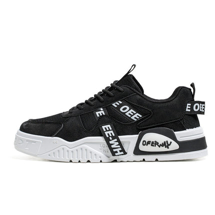 Men's Shoes Winter 2024 New Breathable Versatile Casual Sneakers Men's Niche Thick-Soled Non-Slip Student Sports Shoes
