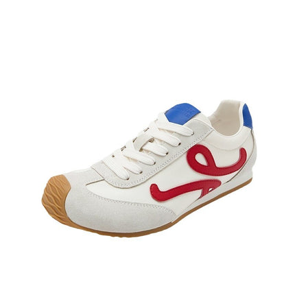 2026 Spring/Summer Yang Mi's Popular Style Sports Trainers with Hidden Height Increase, Waffle-Style Casual Ballet Shoes with Height Increase