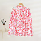 Little red flowers on white background / 3XL