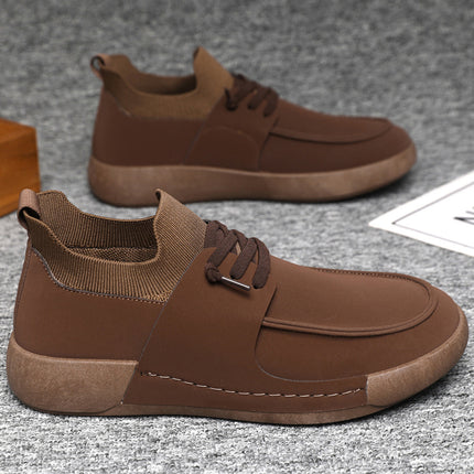Men's Shoes Autum New Soft Leather Casual Shoes Men's Versatile Breathable Sneakers Soft Sole Comfortable Slip-On Loafers