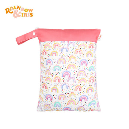 Ins Baby Stroller Storage Hanging Bag Cross-border Hot Selling Baby Diaper Bag Wetbag Dry and Wet Separation 30*40