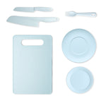 Small plate 6-piece blue