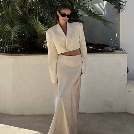 Floor-Length Extended Version for Tall Individuals, 2025 Spring Imported Japanese Triacetate Ankle-Length A-Line Fishtail Skirt