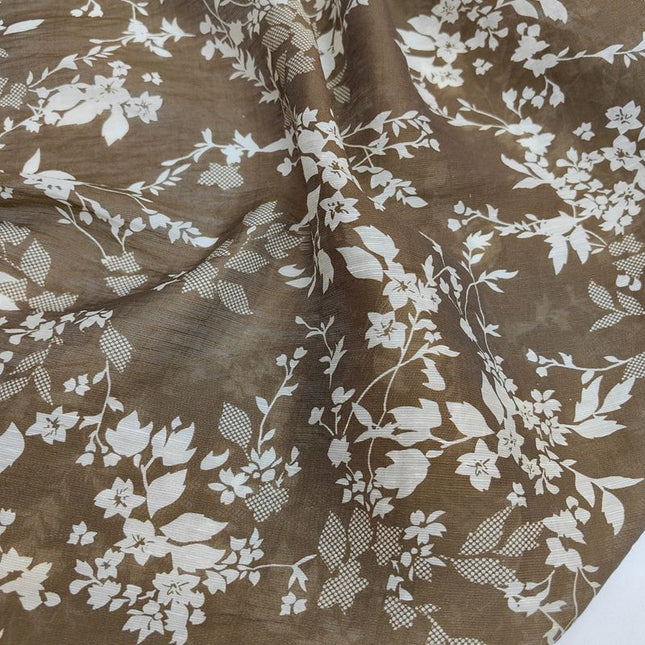Tencel Linen Retro Printed Fabric Shirt Women's Dress Clothing Soft New Fabric [Factory Direct Supply]