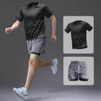 M-01 double-layer suit [gray pants-black clothes] / M