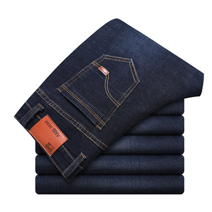 Summer Thin Jeans Men's Loose Straight Middle-aged Spring Middle-aged Men's Clothing Dad's Clothing Men's Casual Pants