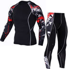 Gray and red two-piece set---continuous discounts / Xxxl ( 85-95kg )