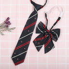 Dark blue parallel bars small crown (tie collar flower)