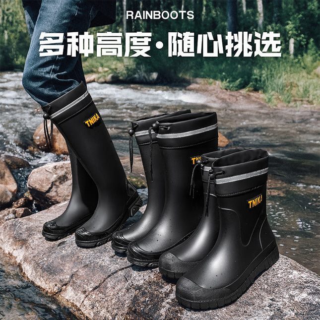 Men's High-Top Outdoor Functional Rain Boots 20/30/39 Mid-High-Top Non-Slip Fishing Wading Shoes Labor Protection Men's Shoes