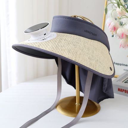 Summer Big Eave Electric Sun Hat Fan Hat Men's UV Protection Fisherman Hat Sun Hat Women's Sun Hat