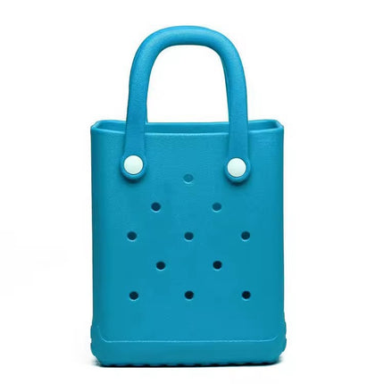 New Satchel Hot-Selling Silicone Hole Bag Cute Ins Style Mobile Phone Hole Bag DIY Decorative Piece Silicone Bag
