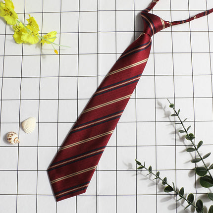JK Small Tie Women's College Style Lazy Japanese Style Plaid Uniform Shirt Tie Student ins Men's and Women's Short Free Tie