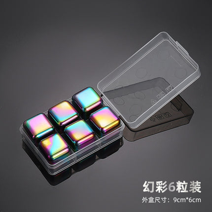 304 Food Grade Stainless Steel Ice Cube Quick-Frozen Ice Tartar Set Bar Whiskey Iced Red Wine Metal Ice Cubes